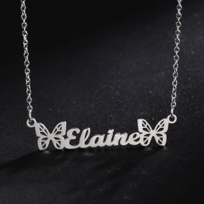 Nova Butterfly Name Necklace
