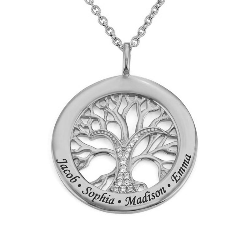 Jasmine Personalized Tree of Life Letter Necklace
