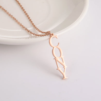 Anna Customizable Letter Name Pendant Necklace