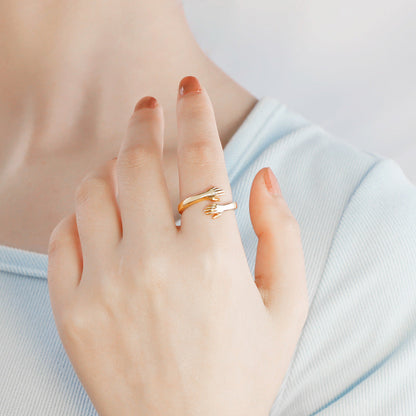 Anna Couple Engraved Open Ring