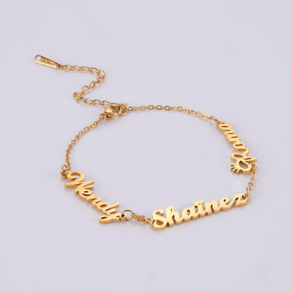 Noémie Tri-Name Bracelet