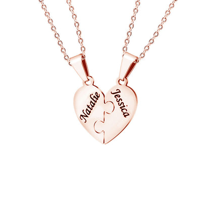 Natalie Personalized Heart Clavicle Necklace