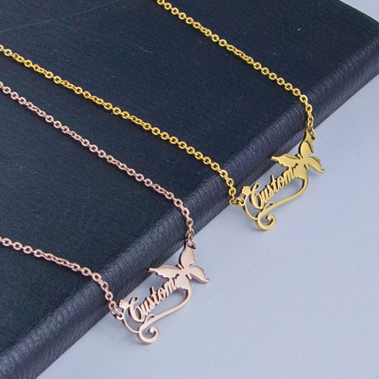 Rosanna Butterfly Necklace Couple Alphabet Necklace