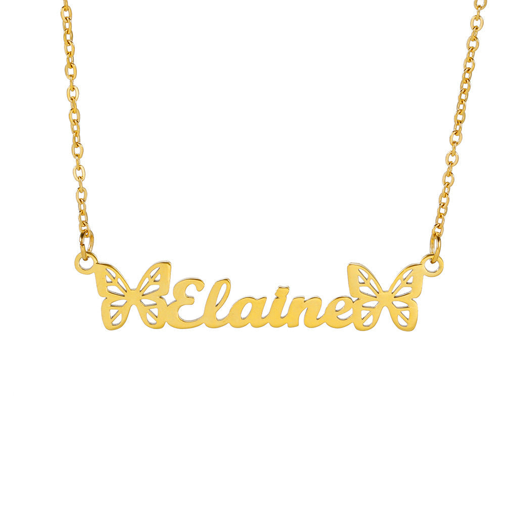 Nova Butterfly Name Necklace