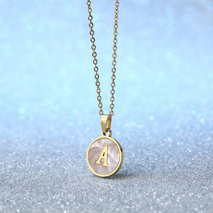 Maëlys White Pearl Letter Gold-Plated Necklace