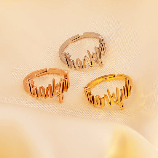 Sally Exquisite Gift Engraved Ring