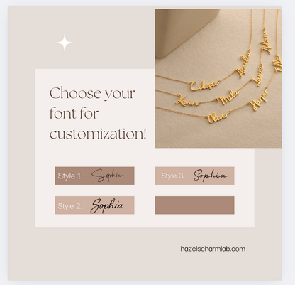 Hazel Multi-Name Pendant Necklace