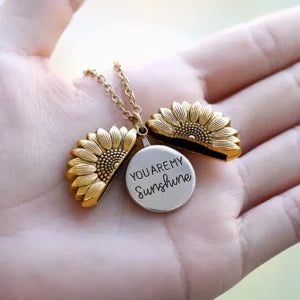 Aria Sunflower Open Locket Necklace