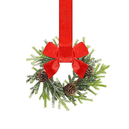 🎄 Early Christmas Sale🔥 Christmas Mini Cabinet Wreath with Bow