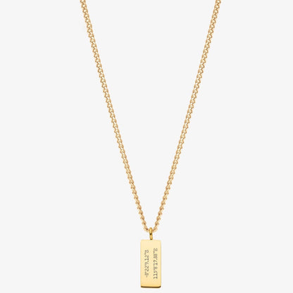 Angus Long Bar DIY Message Necklace