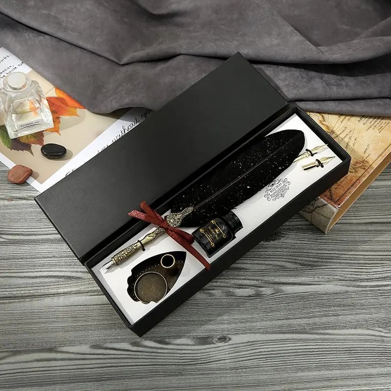 🔥LAST DAY 50% OFF - 🖋️✨ Vintage Feather Pen & Ink Set - Rediscover the Soul of Writing