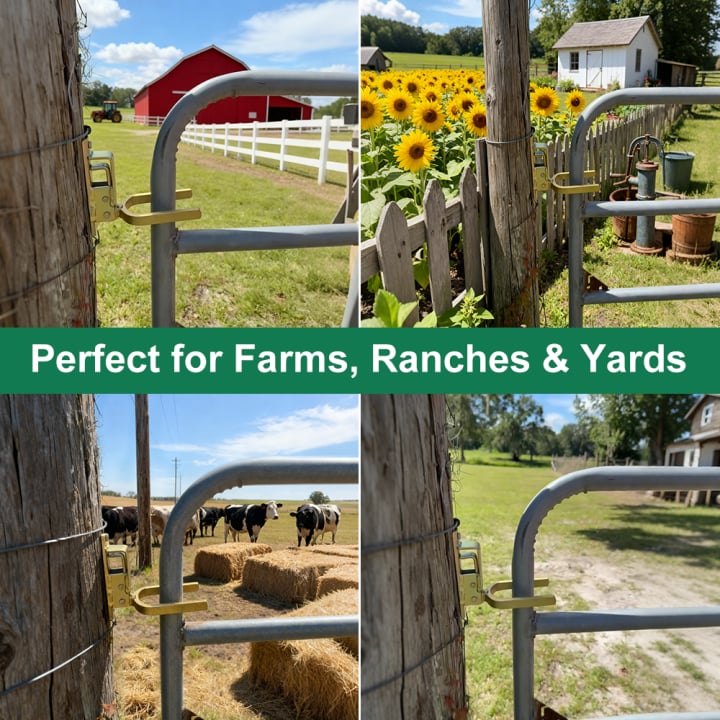 Instant Locking Gate Latch – Prevents Cattle, Sheep & Horses From Escaping