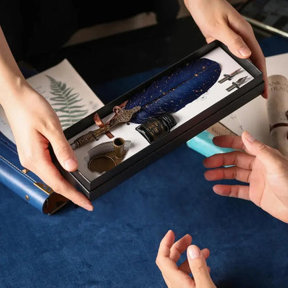 🔥LAST DAY 50% OFF - 🖋️✨ Vintage Feather Pen & Ink Set - Rediscover the Soul of Writing