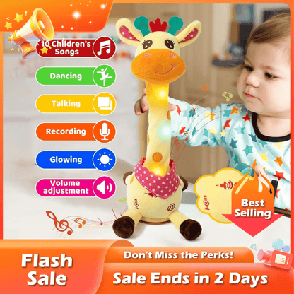 🏆Flash Sale⚡ 50K+ SOLD! Almost Gone-💥🎉 Best-Selling Musical Giraffe Toy – Sings, Dances & Repeats What You Say! 🦒🎵🗣️