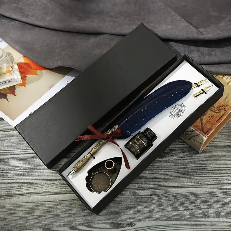 🔥LAST DAY 50% OFF - 🖋️✨ Vintage Feather Pen & Ink Set - Rediscover the Soul of Writing