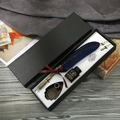 🔥LAST DAY 50% OFF - 🖋️✨ Vintage Feather Pen & Ink Set - Rediscover the Soul of Writing