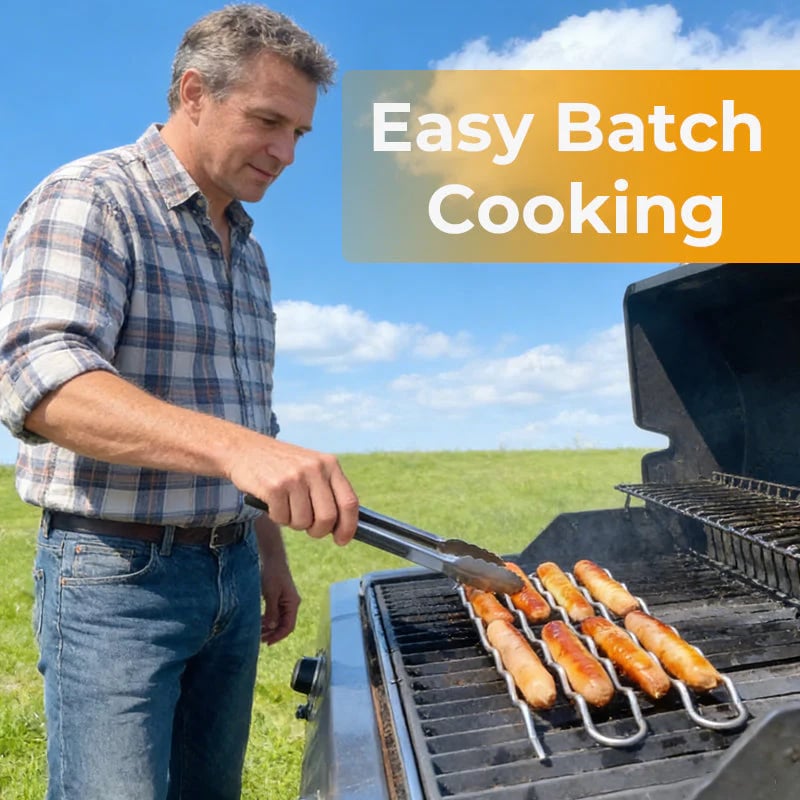 🔥 Grill Master Sausage Roller Rack — Perfect Hot Dogs Every Time! 🌭✨