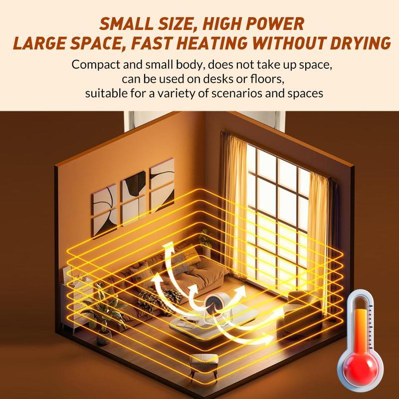Heater Outdoor & Desktop Portable Heater—2025 New Hot Air Blower Mini Radiator Energy Efficient Winter Warmer Warmth Convenience Compact Design Low Energy Consumption