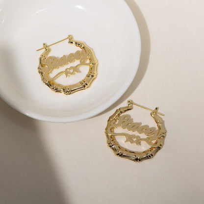 Lorelai Bamboo Hoop Earrings