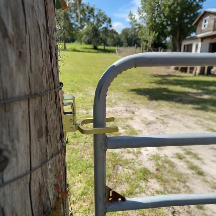 Instant Locking Gate Latch – Prevents Cattle, Sheep & Horses From Escaping