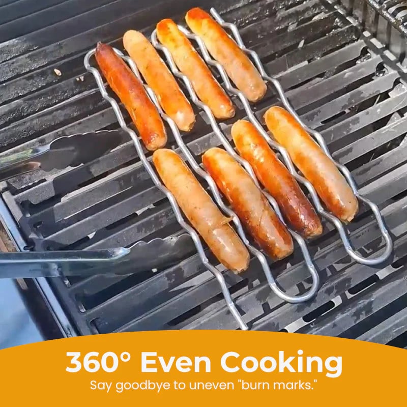 🔥 Grill Master Sausage Roller Rack — Perfect Hot Dogs Every Time! 🌭✨