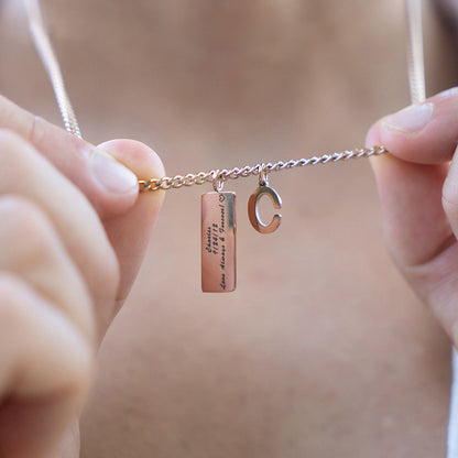 Angus Long Bar DIY Message Necklace
