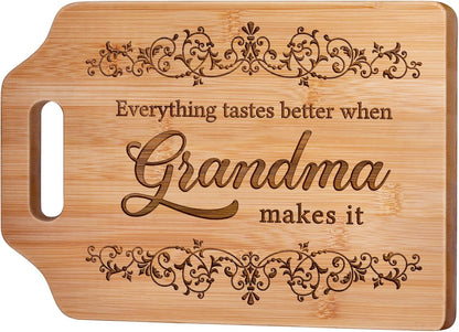 🎄❤️The Perfect Nana Gift: An Engraved Bamboo Cutting Board She'll Treasure