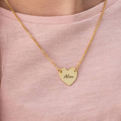 Eyelyn Engraved Heart Necklace
