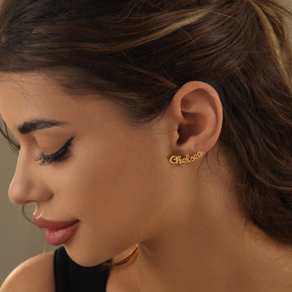 Eleanor Name Stud Earrings
