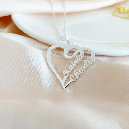 Grace Double Heart Pendant Necklace