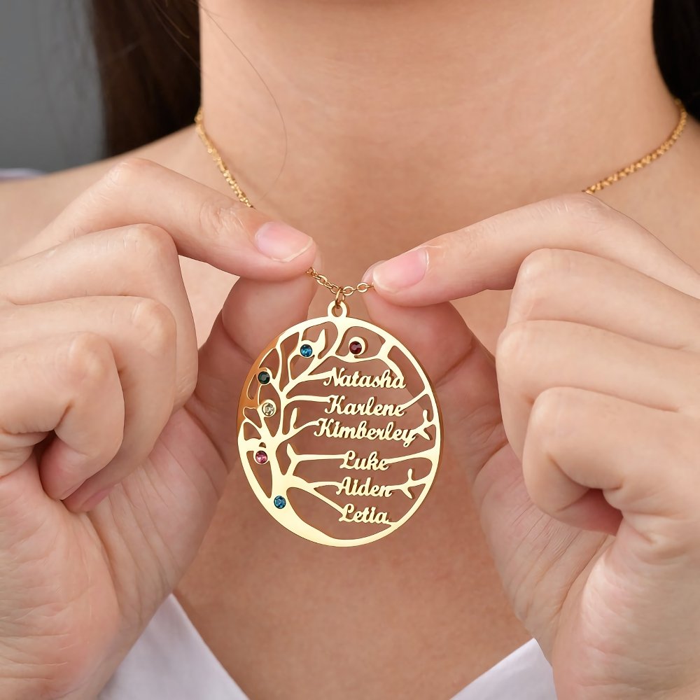 Brooklyn Customizable Heartfelt Family Tree Necklace