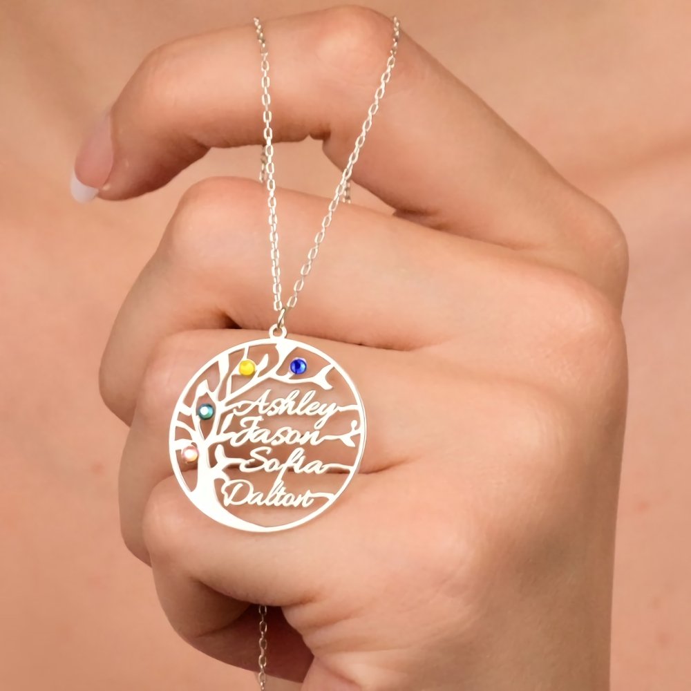 Brooklyn Customizable Heartfelt Family Tree Necklace