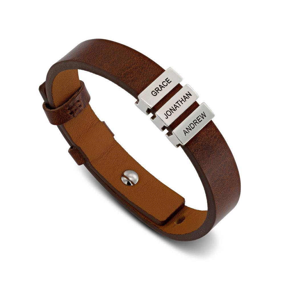 Macy Voyage Men's Brown Leather Bracelet