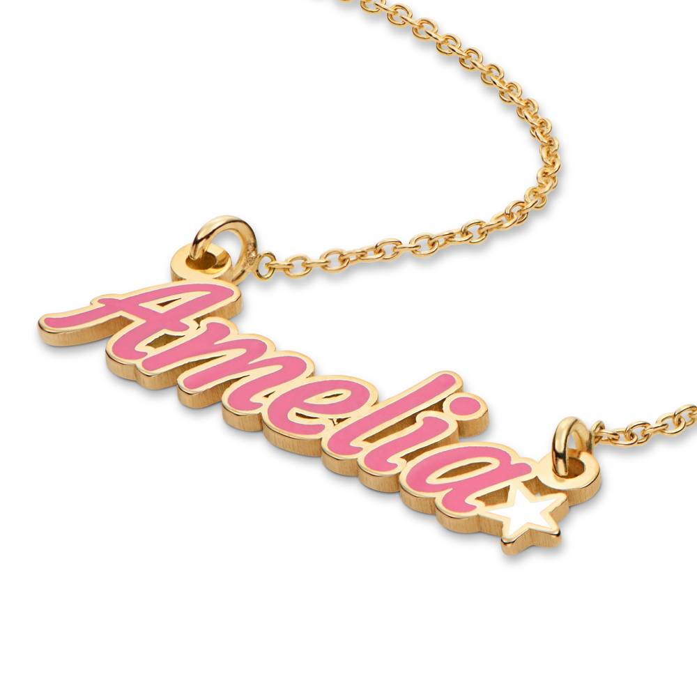 Amelia Twinkle Girls Name Enamel Necklace