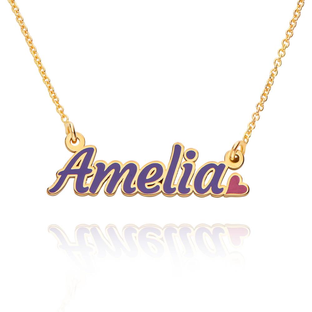 Amelia Twinkle Girls Name Enamel Necklace