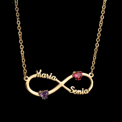 Audrey Personalized Infinity Double Name Necklace