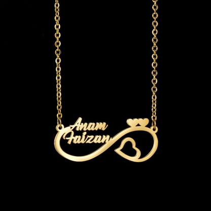 Audrey Personalized Infinity Double Name Necklace