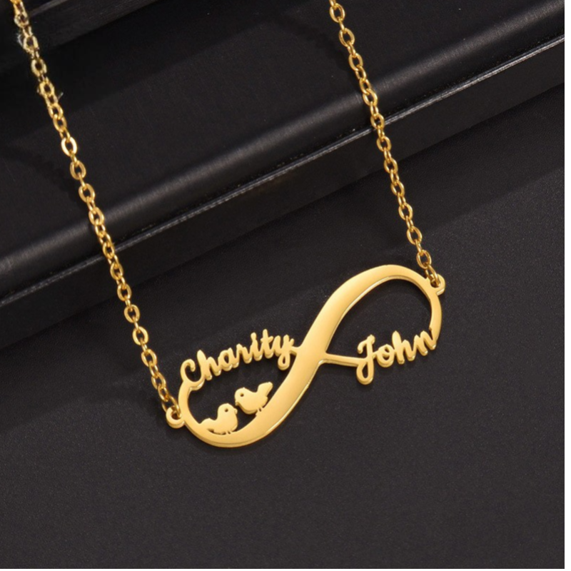 Audrey Personalized Infinity Double Name Necklace