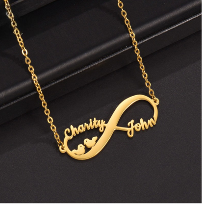 Audrey Personalized Infinity Double Name Necklace