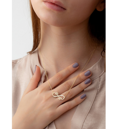 Audrey Personalized Infinity Double Name Necklace