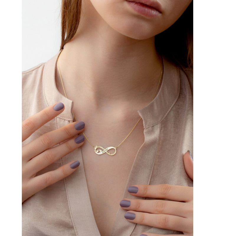 Audrey Personalized Infinity Double Name Necklace