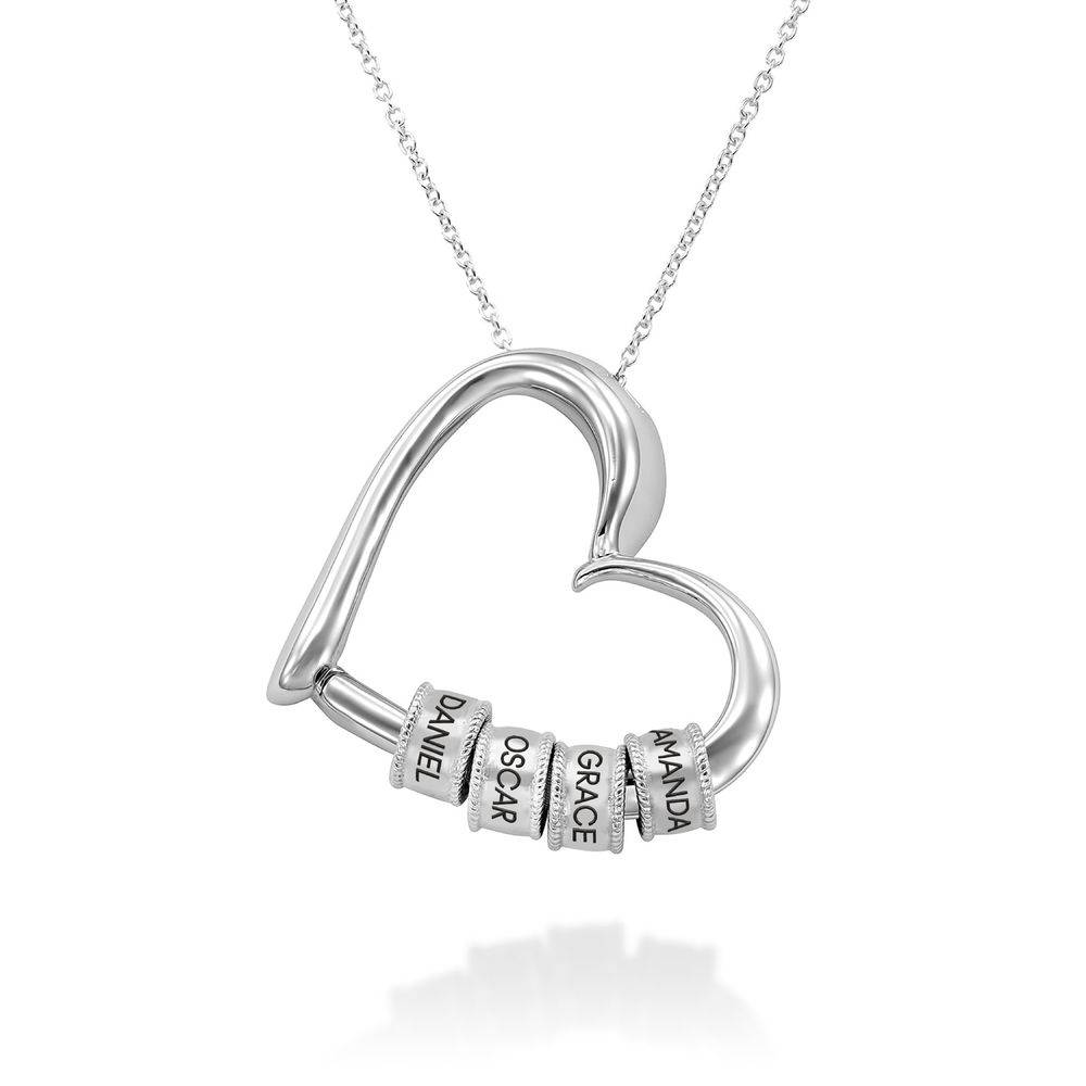 Sophie Charming Heart Engraved Beads Necklace